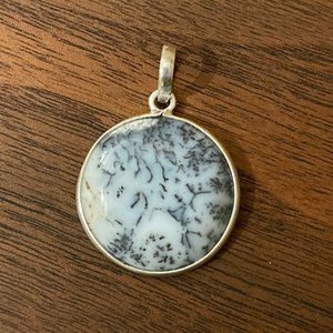 Lovely Dalmatian Jasper Pendant with 925 Silver